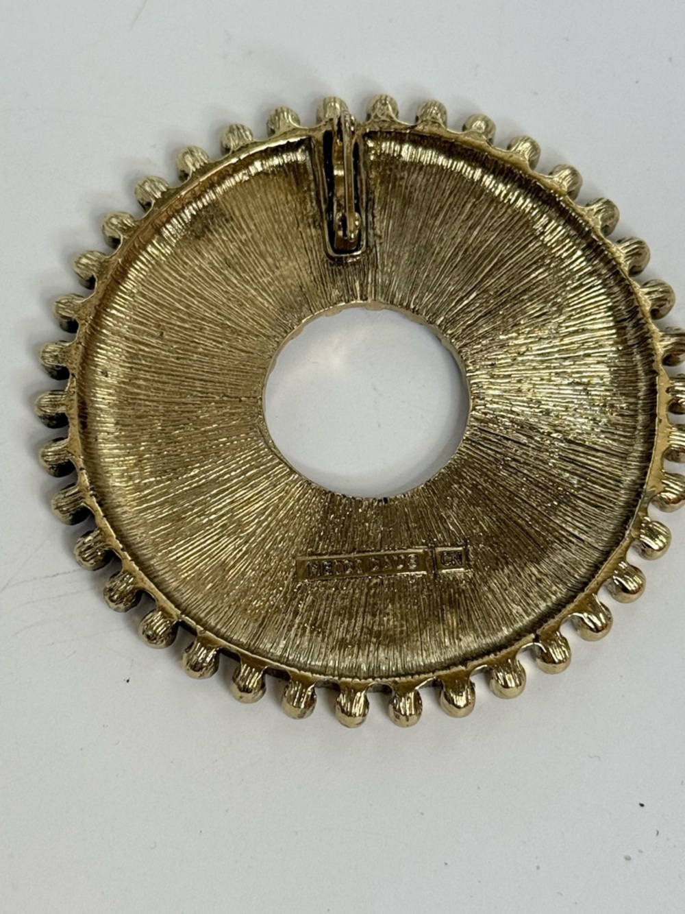 Heidi Daus Red Enamel Circle pendant with Crystal Accents - Picture 5 of 6